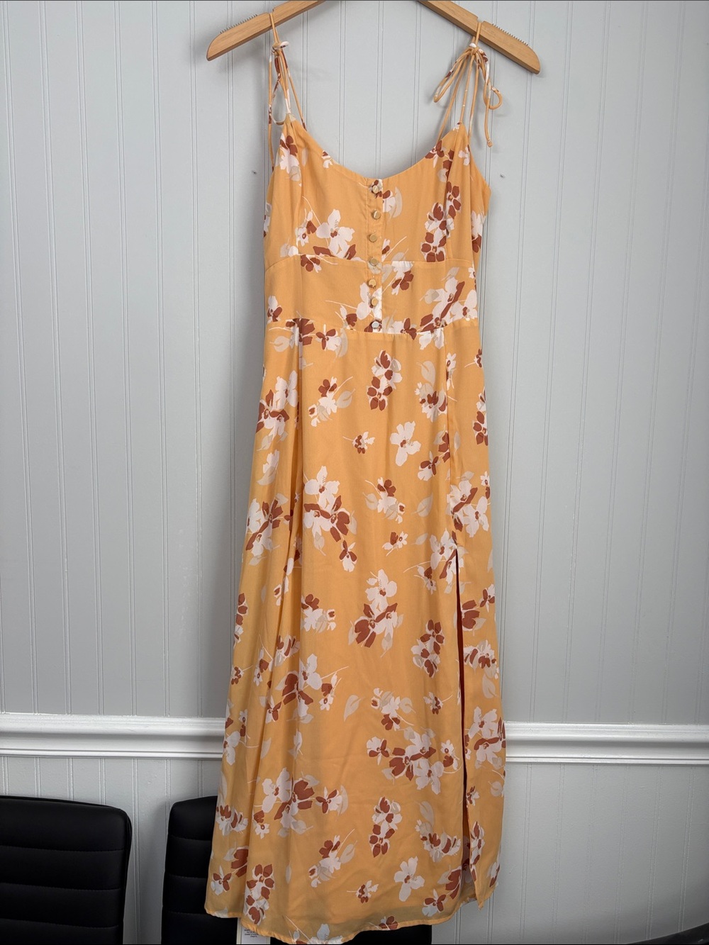 Abercrombie & Fitch Tie Strap Sleeveless Floral Midi Dress Women Size Small NWT